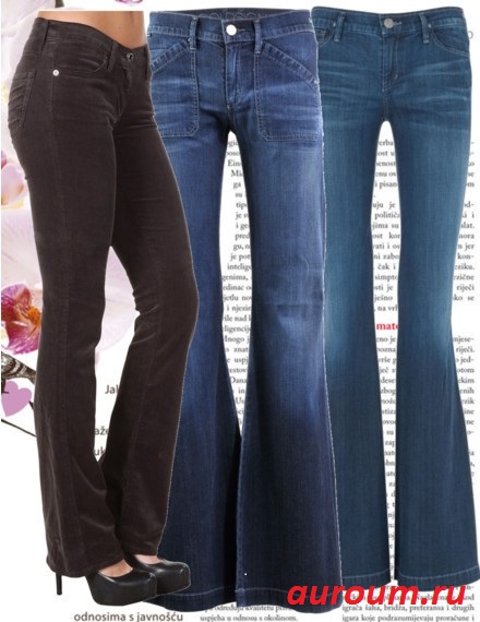 прямые джинсы-галифе